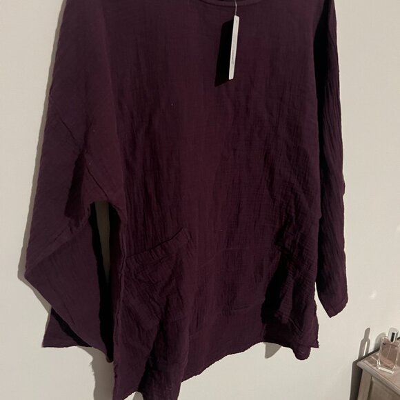 NWT Shannon Passero eggplant blouse xl - Picture 4 of 7